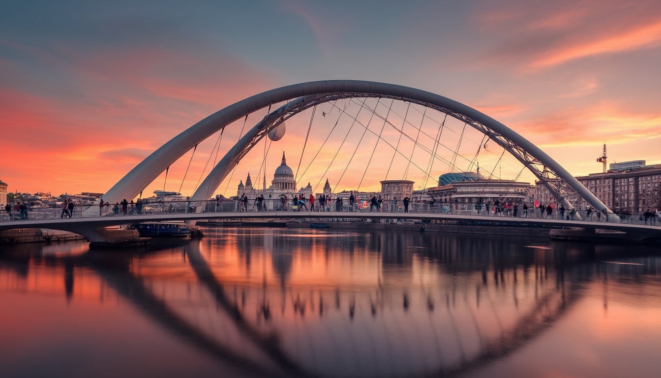 explorez le millenium bridge à londres, un chef-d'œuvre architectural alliant modernité et élégance. découvrez son histoire fascinante, ses caractéristiques uniques et l'impact qu'il a sur le paysage urbain londonien.